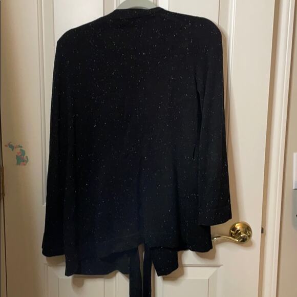 LOFT black cardigan ties in front size XS - Picture 7 of 7